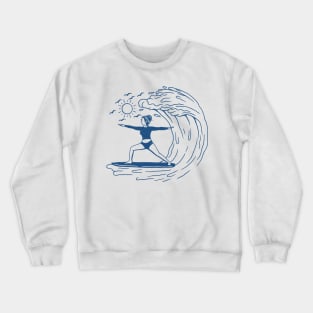 Yoga Surf Girl Crewneck Sweatshirt